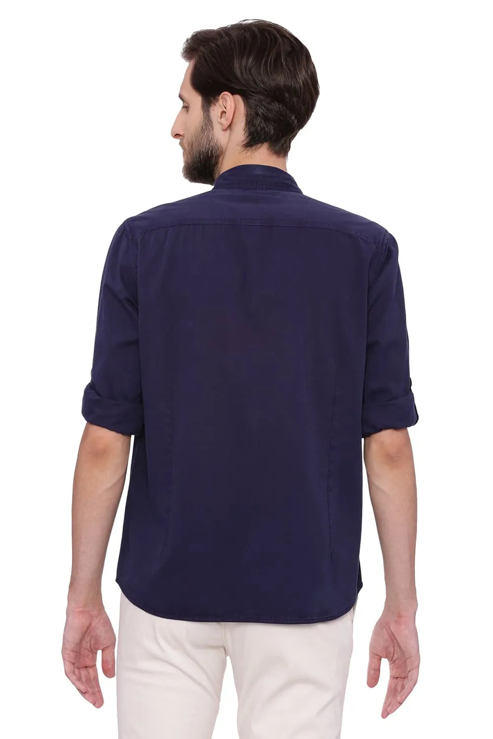 Slim Fit Garment Dyed Twill Shirt