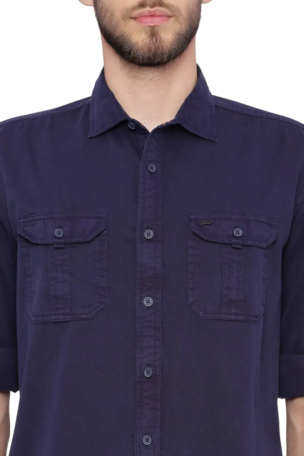 Slim Fit Garment Dyed Twill Shirt