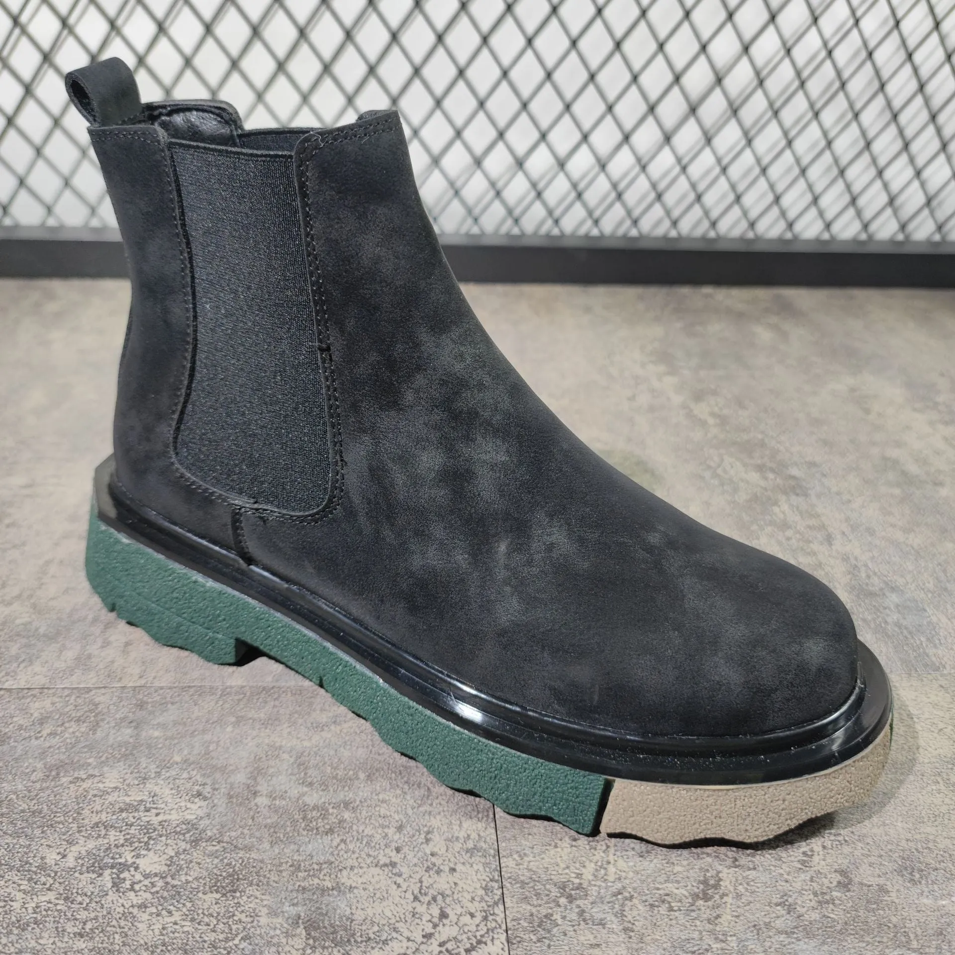 Stylish Velvet Chelsea Boots