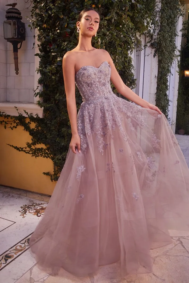 Tegal | Strapless Off The Shoulder Ball Gown | Andrea & Leo Couture A1348