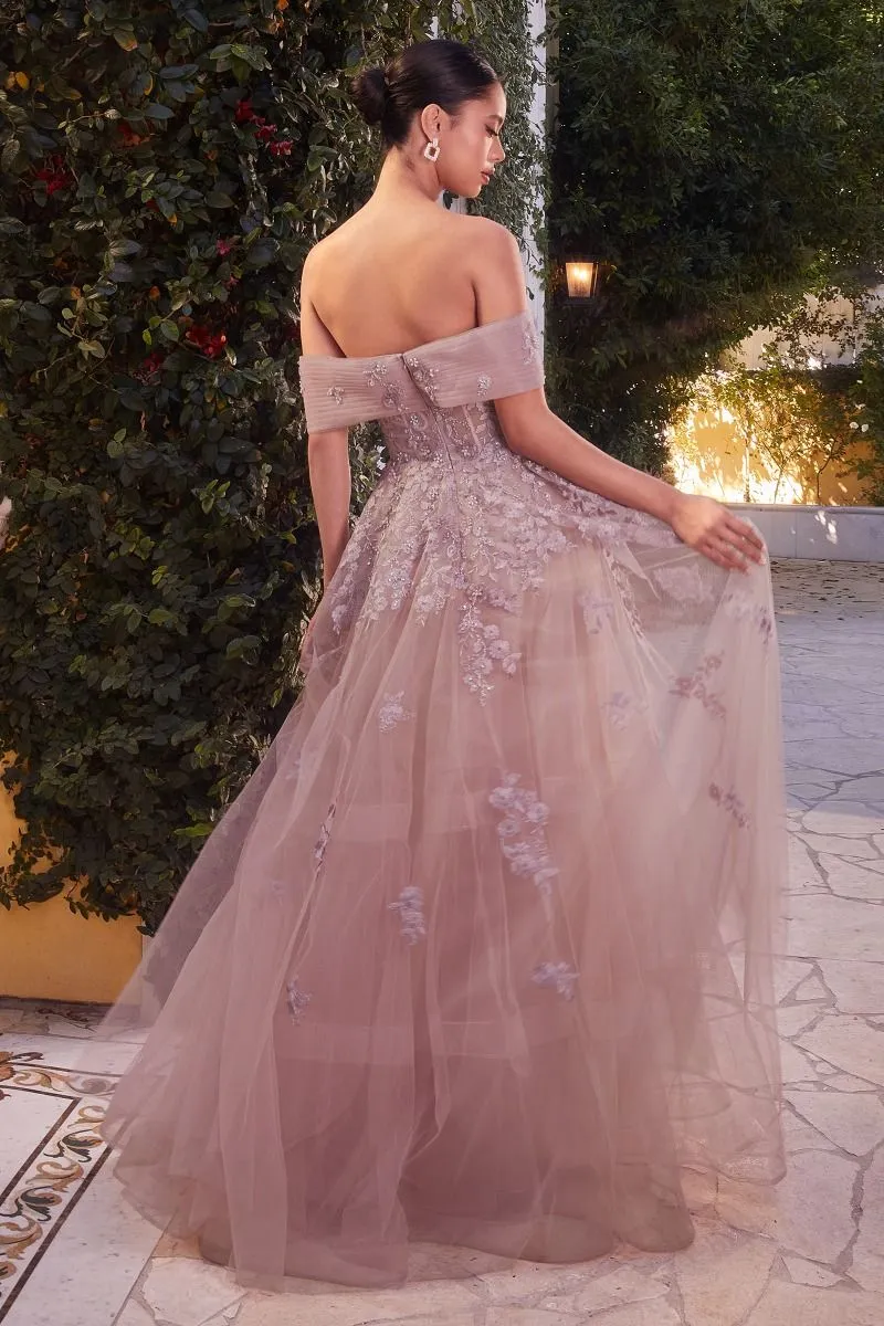 Tegal | Strapless Off The Shoulder Ball Gown | Andrea & Leo Couture A1348