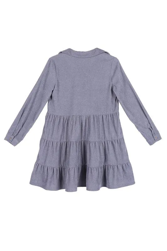 Timeless Corduroy Tiered Mini Dress