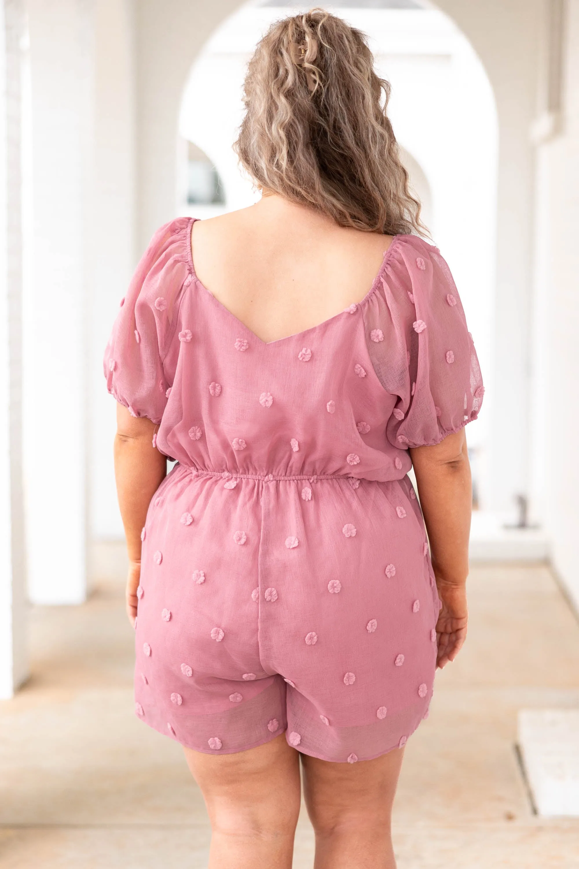 Timeless Essence Romper, Mauve