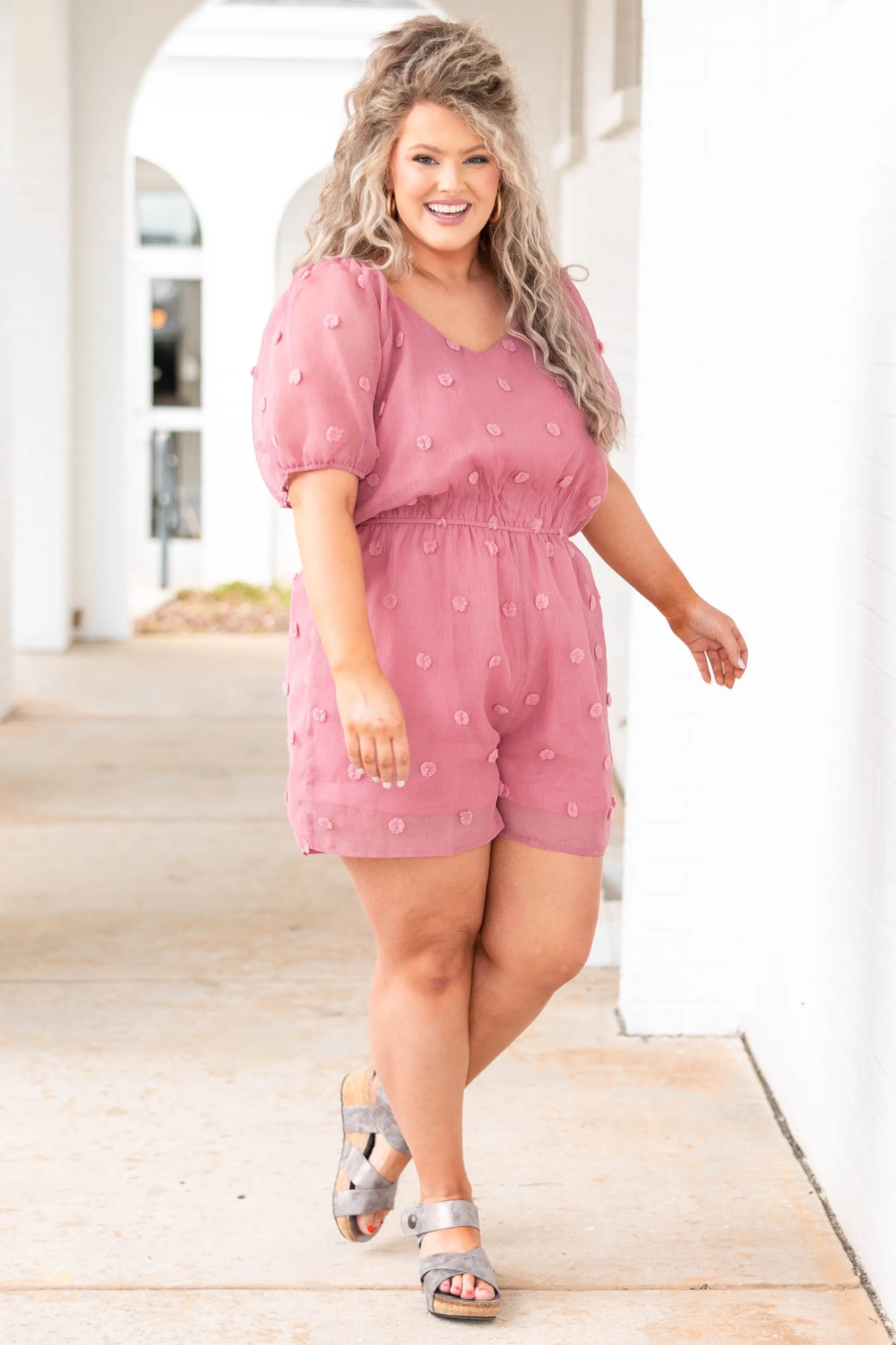 Timeless Essence Romper, Mauve