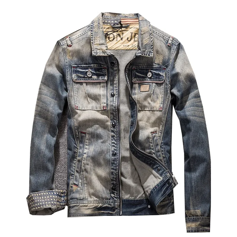 West Louis™ American Trendy Cowboy Jean Jacket