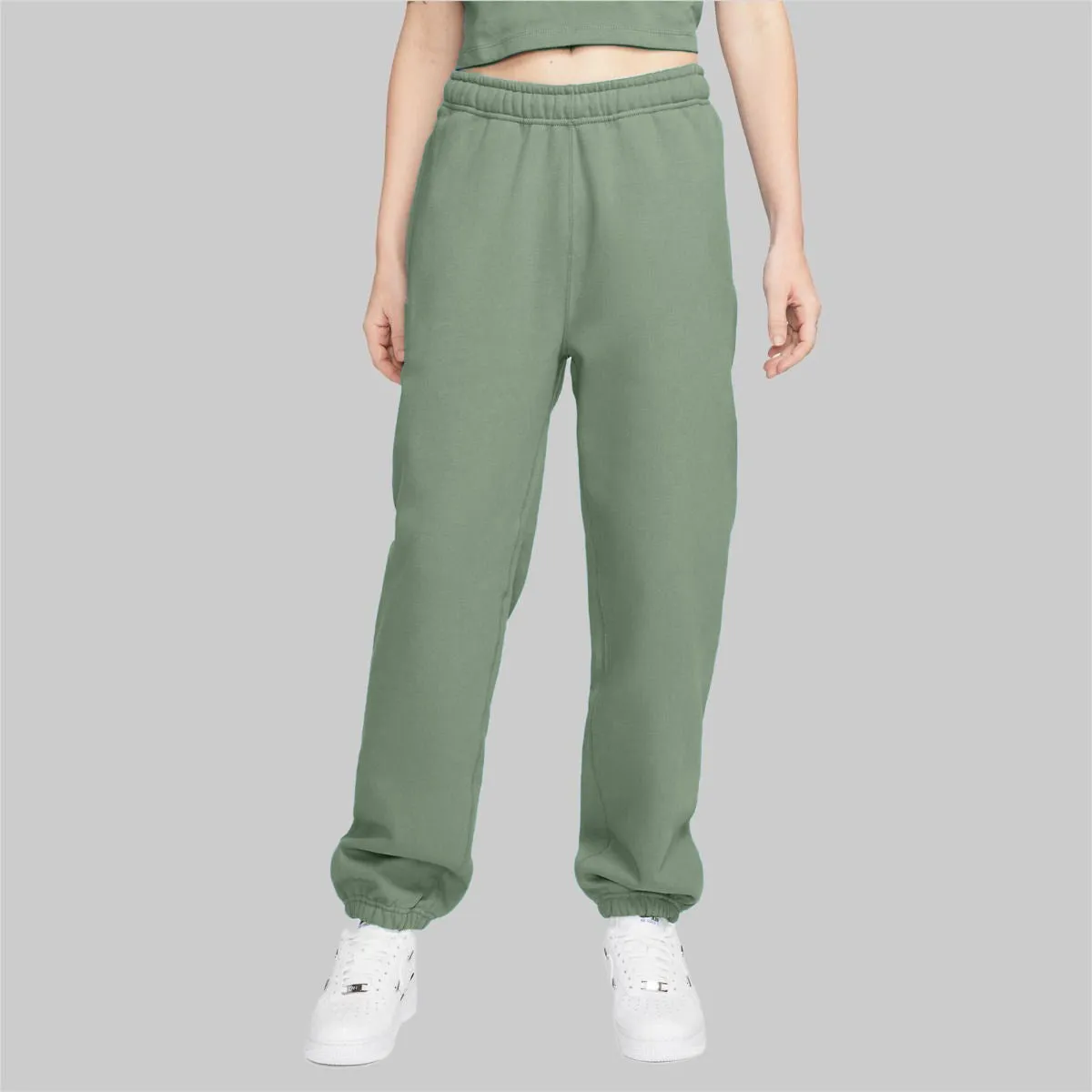 Women's Fleece Pants Elastic bottom (Mint Green)