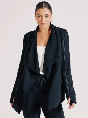 Yolo Drape Front Jacket BLACK